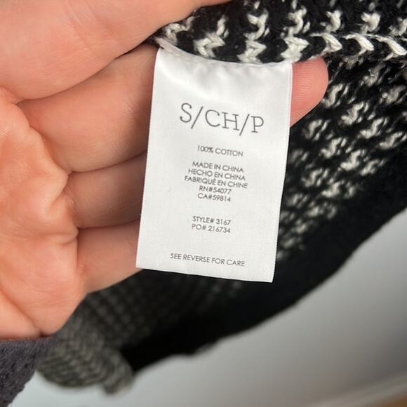 Cabi 3167 Fergie black and white split turtleneck sweater - Picture 6 of 10